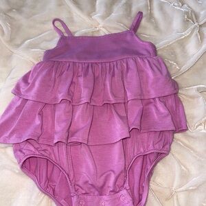 Posh Peanut Pink Ruffled Bodysuit One Piece